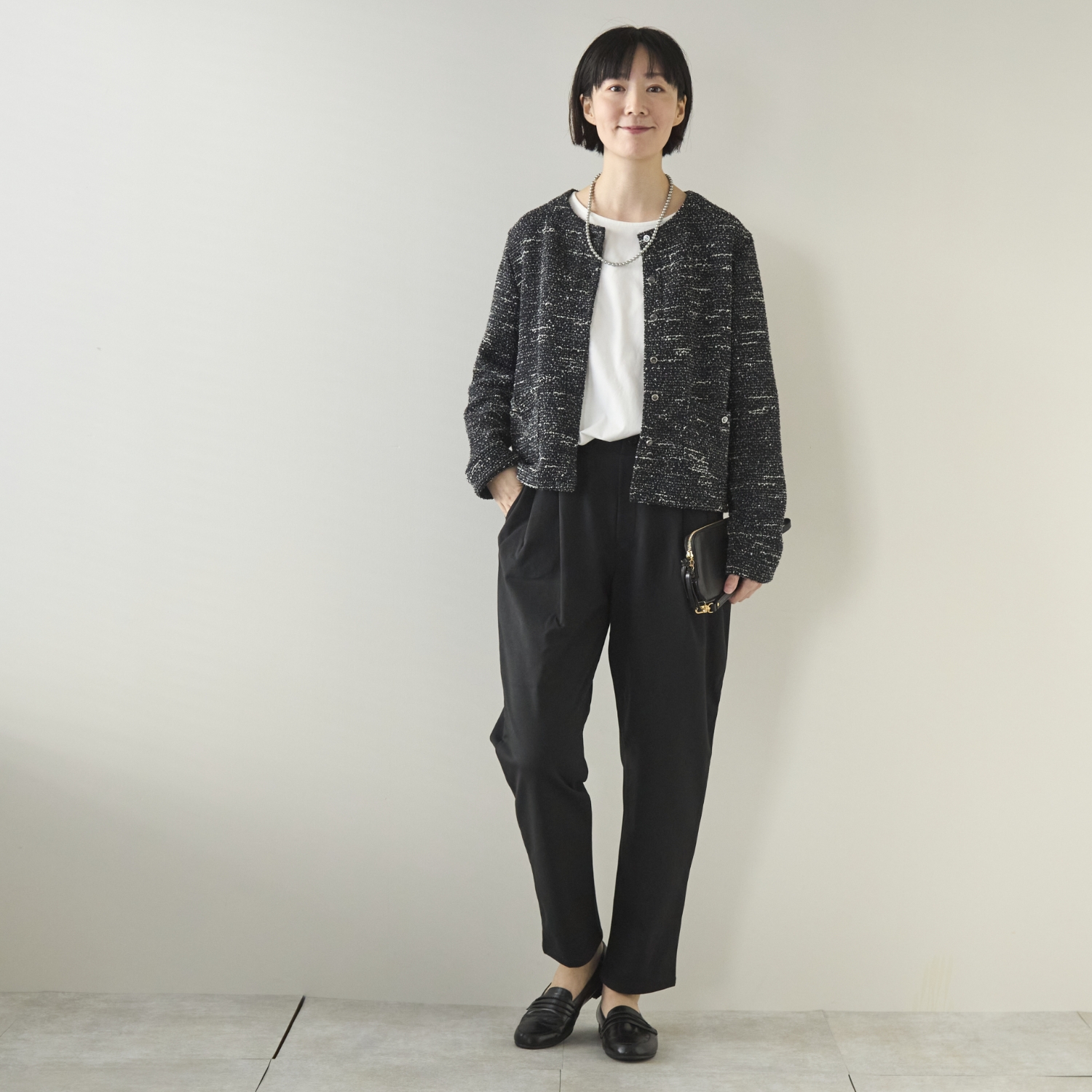 WESTWOOD OUTFITTERS/きれいめポンチのタックテーパードパンツ